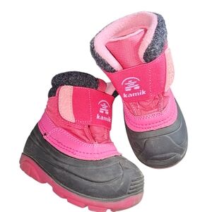 Kamik Pink and Black Winter Boots